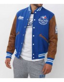 Toronto Blue Jays Varsity Blue and Brown Jacket