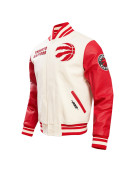 Toronto Raptors Retro Classic Off White Wool Varsity Jacket