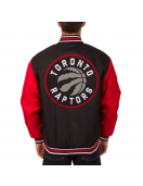 Toronto Raptors Varsity Black and Red Wool Jacket