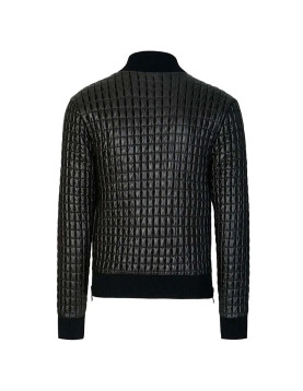 Usher Quilted Black Leather Jacket