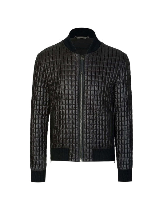 Usher Quilted Black Leather Jacket