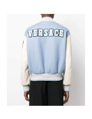 V Felted-Wool and Leather Varsity Jacket