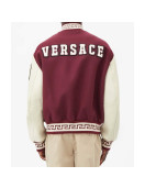 V Felted-Wool and Leather Varsity Jacket