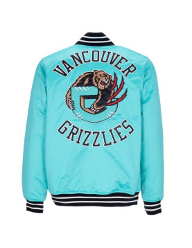 Vancouver Grizzlies Heavyweight Aqua Satin Jacket