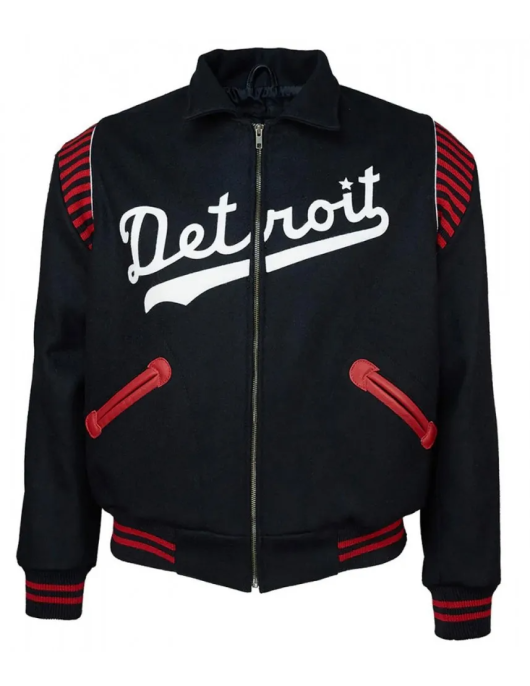 Varsity 1950 Detroit Stars Black Wool Jacket