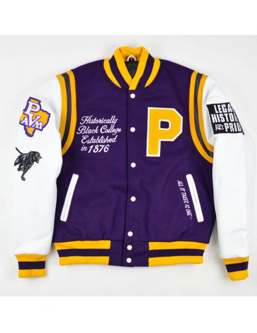 Varsity HBCU Prairie View A&m University Motto 2.0 Purple Jacket