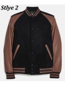 Varsity Icon Leather & Wool Jacket