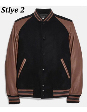 Varsity Icon Leather &amp; Wool Jacket