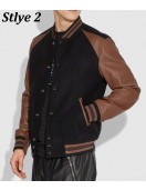 Varsity Icon Leather & Wool Jacket
