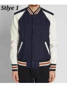 Varsity Icon Leather & Wool Jacket