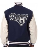 Varsity LA Rams White and Blue Jacket