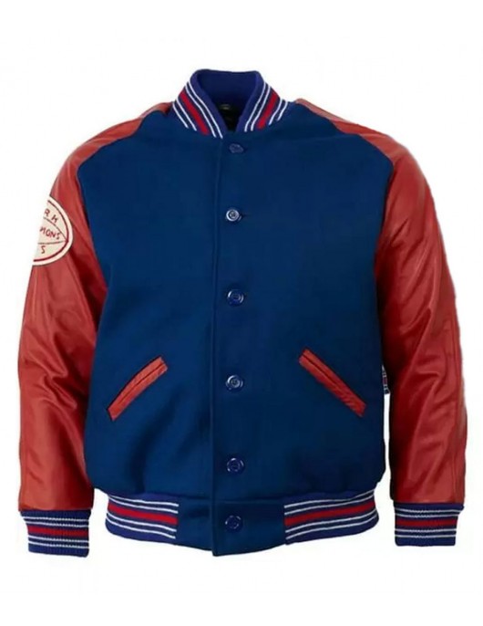 Varsity NY Giants Darius Slayton Blue and Red Jacket