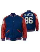 Varsity New York Giants Daniel Jones Red and Blue Jacket