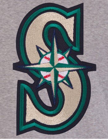 Varsity Seattle Mariners Navy Blue and Gray Wool Jacket