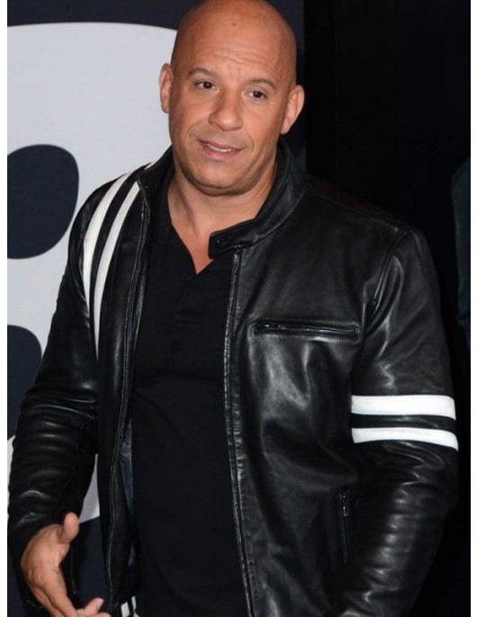 Vin Diesel Bloodshot Black Leather Jacket