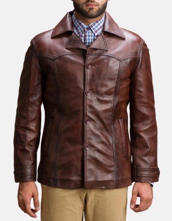 Vincent Alley Brown Leather Jacket