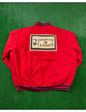 Vintage 90s Jeff Hamilton Hwc Nba Patch Heavy Varsity Jacket