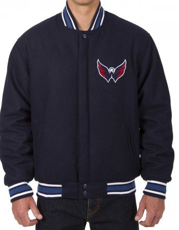 Washington Capitals Navy Blue Wool Jacket