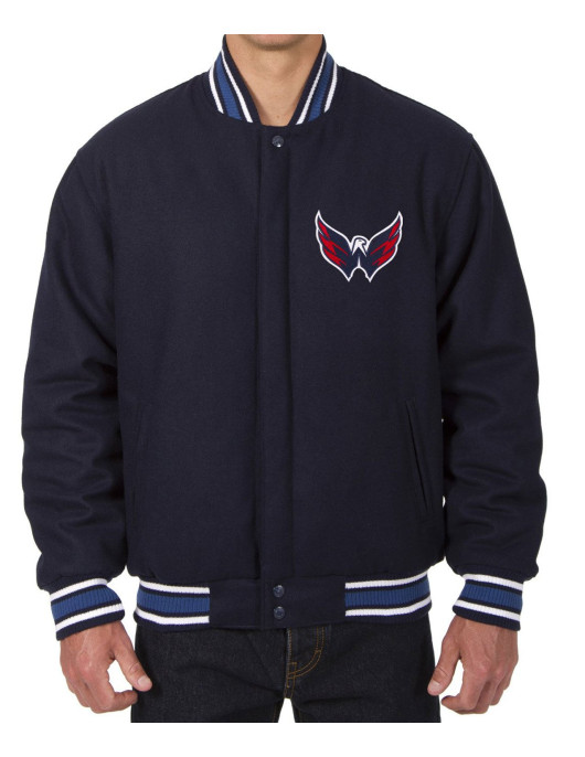 Washington Capitals Navy Blue Wool Jacket