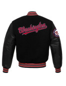 Washington Nationals MLB Black Varsity Jacket