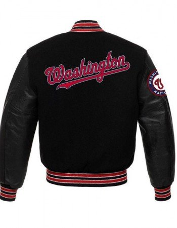 Washington Nationals Black Varsity Jacket