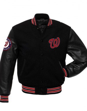 Washington Nationals Black Varsity Jacket