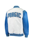 White/Blue Orlando Magic Renegade Varsity Satin Jacket