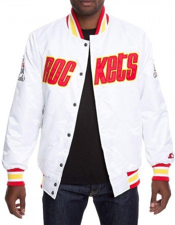 White Houston Rockets Jacket