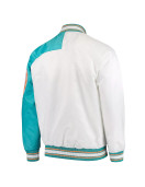 White Miami Dolphins Start of Season Retro Satin Jacket