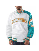 White Miami Dolphins Start of Season Retro Satin Jacket