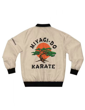 White Miyagi Do Karate Satin Jacket