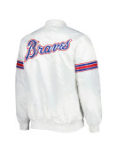 White Power Forward Atlanta Braves Satin Jacket