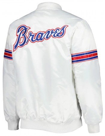White Power Forward Atlanta Braves Satin Jacket