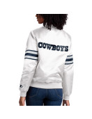 White The Line Up Dallas Cowboys Satin Jacket