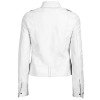 White Zipper Pockets Leather Jacket White Zipper Pockets Leather Jacket