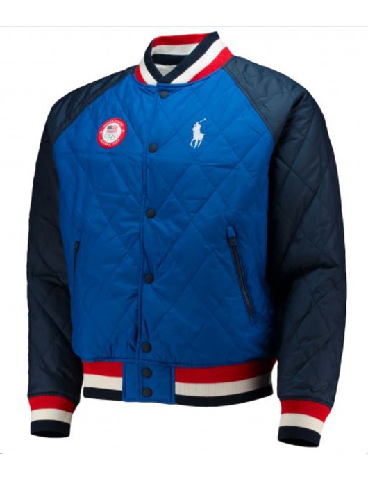 Winter Olympics Team USA 2022 Reversible Raglan Varsity Jacket