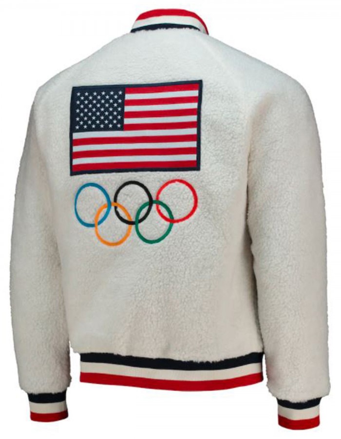 Winter Olympics Team USA 2022 Reversible Raglan Varsity Jacket
