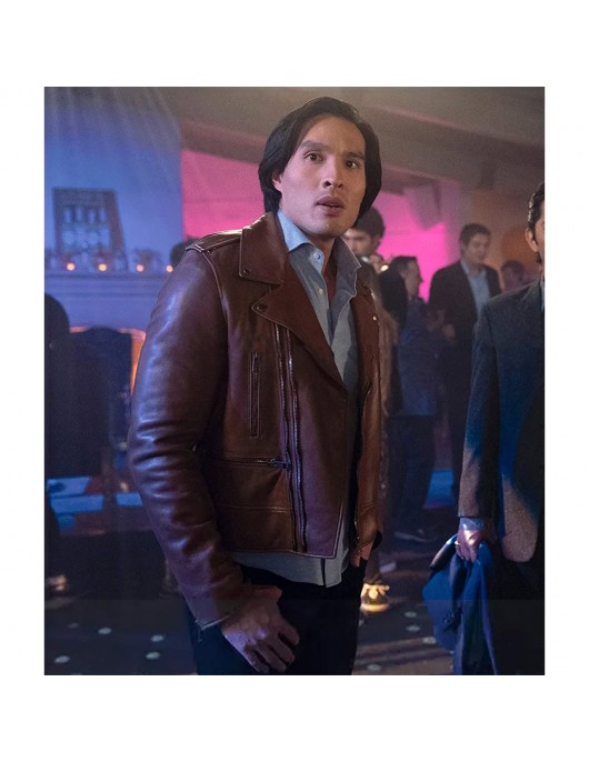With Love S02 Nick Zhao Maroon Leather Jacket