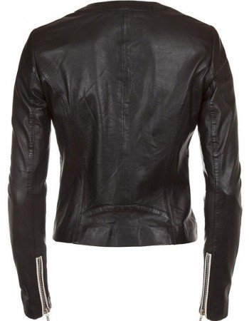 Womens Fashion Designer Leather Jacket Black and White