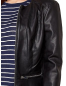 Womens Fashion Designer Leather Jacket Black