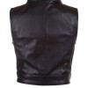 Womens Fashion Designer Leather Motorcycle Vest Black Womens Fashion Designer Leather Motorcycle Vest Black