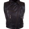 Womens Fashion Designer Leather Motorcycle Vest Black Womens Fashion Designer Leather Motorcycle Vest Black