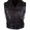 Womens Fashion Designer Leather Motorcycle Vest Black