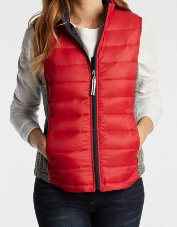 Womens Red Puffer Vest