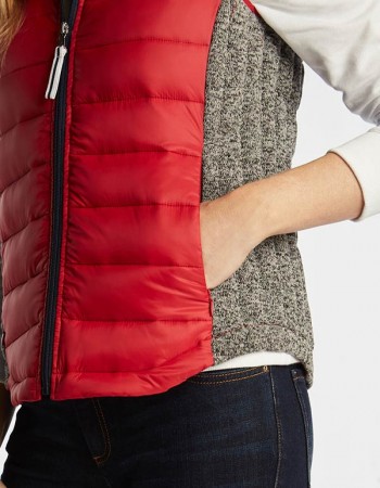 Womens Red Puffer Vest