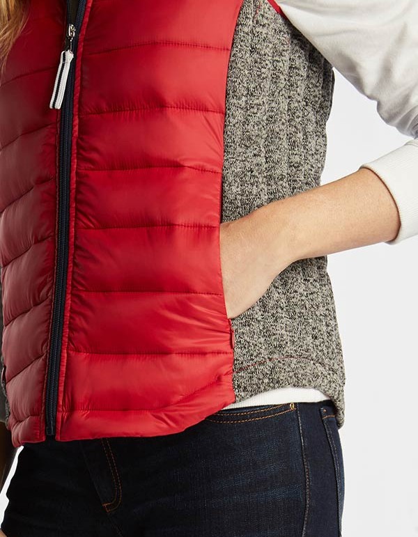 Womens Red Puffer Vest