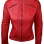Womens Leather Biker Jacket Red Tan Stand Collar