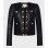 Women’s Jayde Collarless Black Leather Jacket