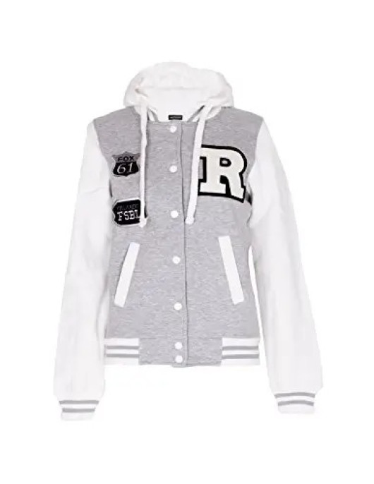 Women’s Letterman White Hoodie