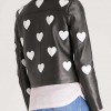 Women’s Maje Heart Motorcycle Leather Jacket